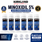 Kirkland Minoxidil 5% Extra Strength Hair Regrowth Treatment for Men 6 Bottles (6 Month Supply)