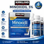 Kirkland Minoxidil 5% Extra Strength Hair Regrowth Treatment for Men 6 Bottles (6 Month Supply)